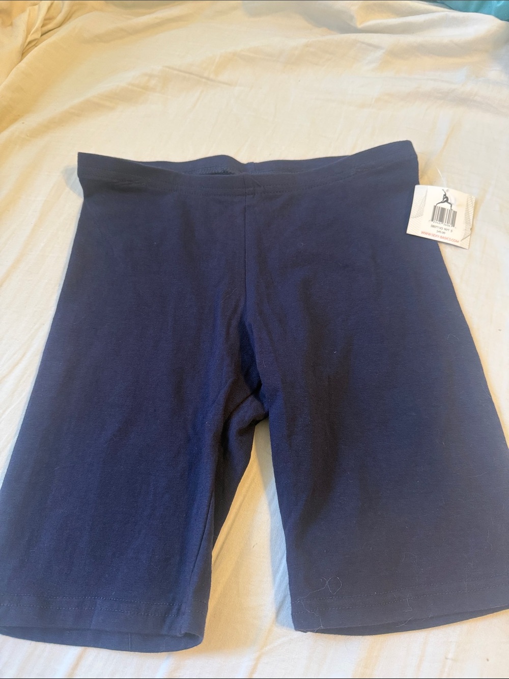 Versatile Women's Navy Athletic Bike Shorts - Classic Stretch NWT